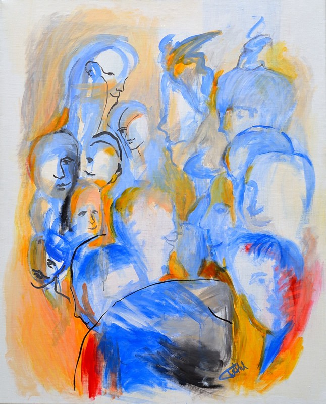 La Foule - acrylique-81x100cm