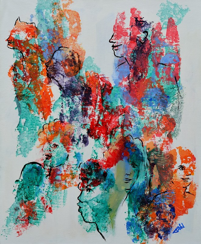 People II-Acrylique sur toile-60x73cm