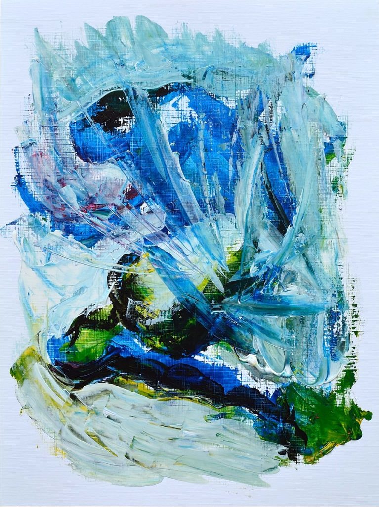 Abstract I, Taille 40 x 50 cm, Acrylique sur papier, VENDU