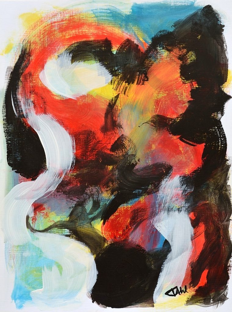 Abstract IV, Taille 30 x 40 cm, Acrylique sur papier