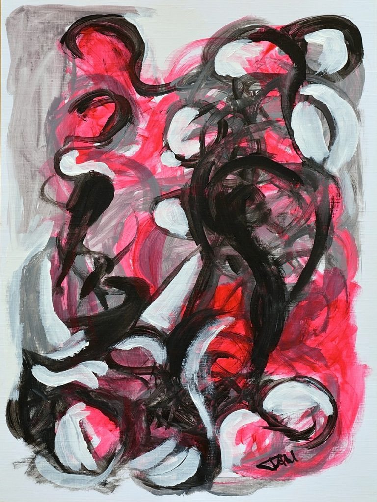 Abstract VI, Taille 30 x 40 cm, Acrylique sur papier